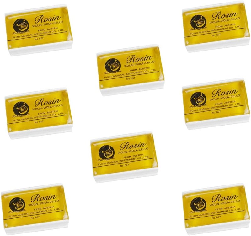 SETHDA Geva Natural Violin Rosin 8 pack Violin Rosin Light Low Dust Resin Suit for Violin Viola & Cello - Image 1